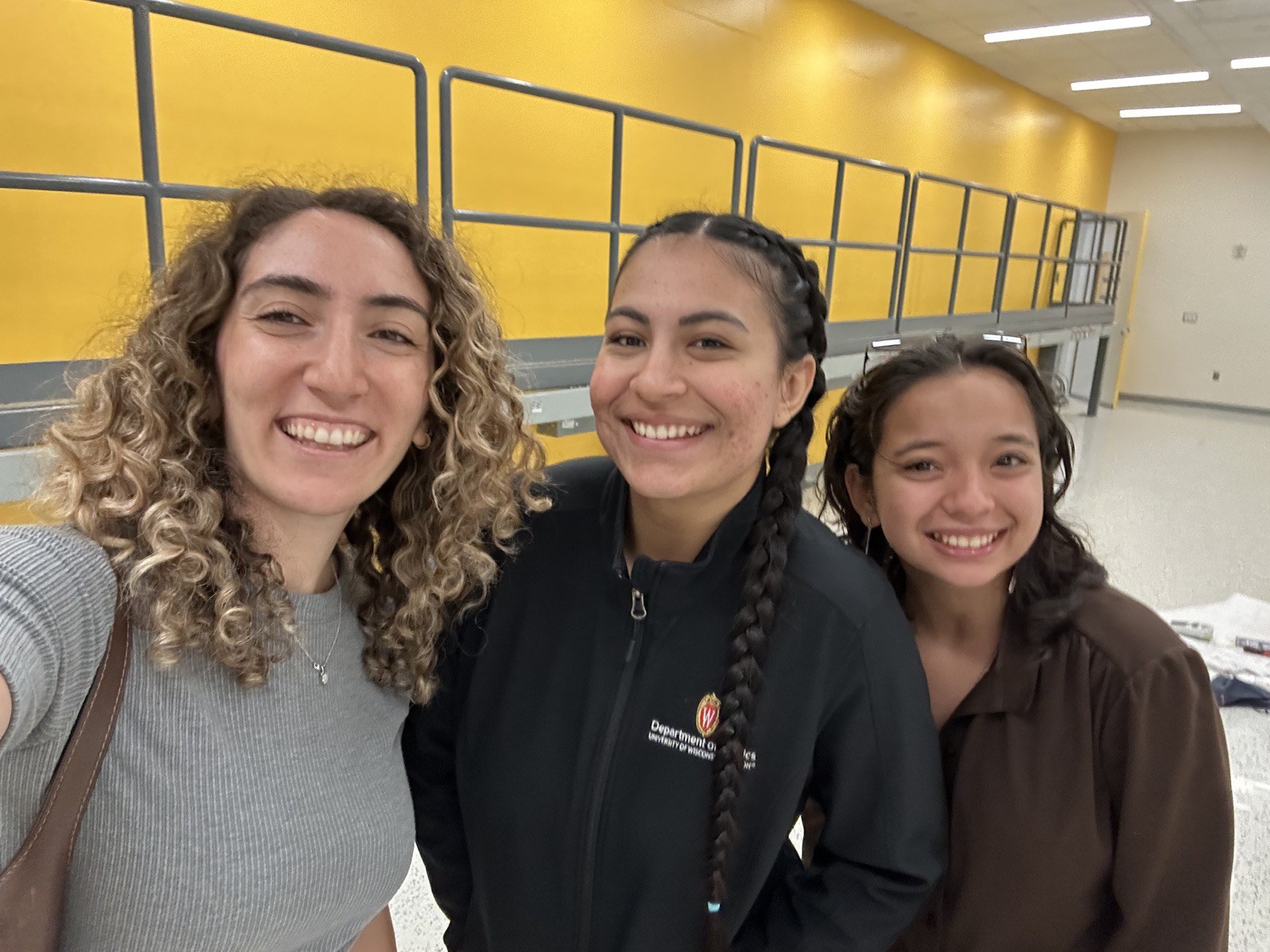 Three ALMA Lab members together in the newly renovated lab space.